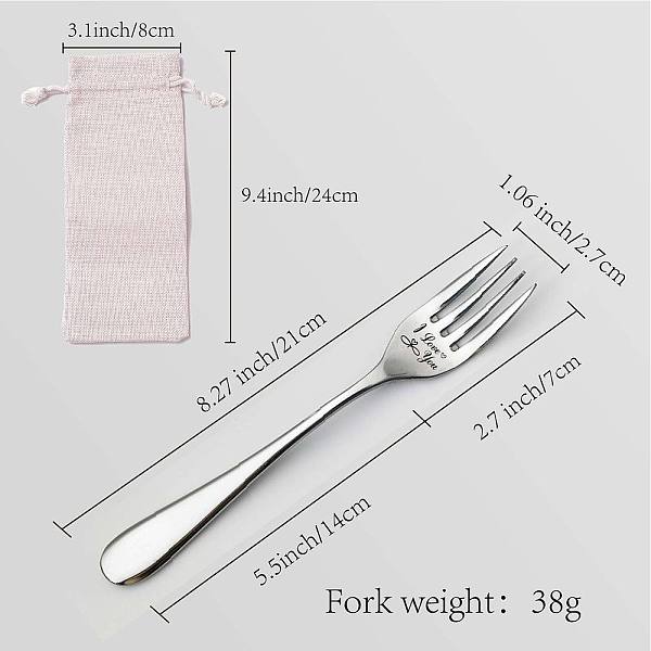 PandaHall CREATCABIN 3Pcs 3 Styles 410 Stainless Steel Forks, with Burlap Packing Pouches, Heart Pattern, 1pc/style Stainless Steel Heart
PandaHall CREATCABIN 3Pcs 3 Styles 410 Stainless Steel Forks, with Burlap Packing Pouches, Heart Pattern, 1pc/style Stainless Steel Heart