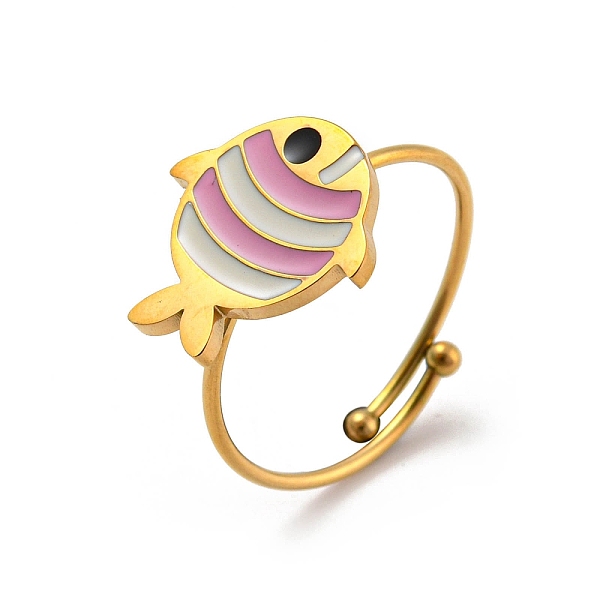 PandaHall Adjustable 304 Stainless Steel Rings, with Enamel for Woman, Fish, Inner Diameter: 18mm 304 Stainless Steel Fish
PandaHall Adjustable 304 Stainless Steel Rings, with Enamel for Woman, Fish, Inner Diameter: 18mm 304 Stainless Steel Fish