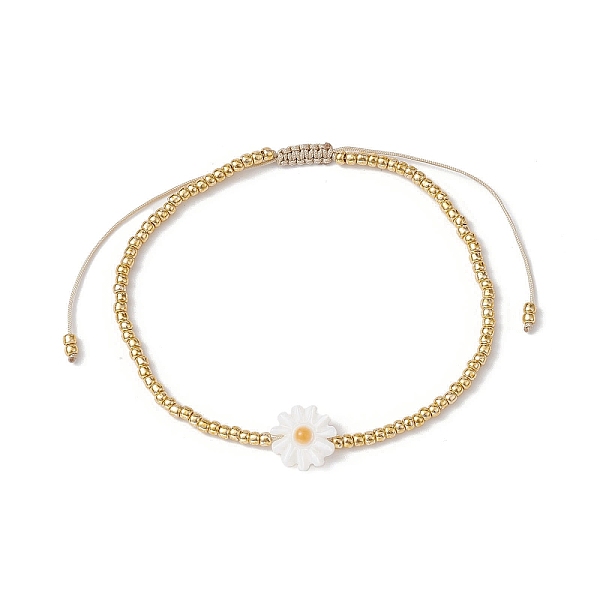 PandaHall Flower Natural Shell & Glass Seed Braided Bead Bracelets, Adjustable Nylon Bracelet, Gold, Inner Diameter: 2-1/8~3-3/8 inch...
PandaHall Flower Natural Shell & Glass Seed Braided Bead Bracelets, Adjustable Nylon Bracelet, Gold, Inner Diameter: 2-1/8~3-3/8 inch...