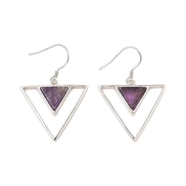 PandaHall Natural Amethyst Triangle Dangle Earrings, Real Platinum Plated Rhodium Plated 925 Sterling Silver Earrings for Girl Women...
PandaHall Natural Amethyst Triangle Dangle Earrings, Real Platinum Plated Rhodium Plated 925 Sterling Silver Earrings for Girl Women...