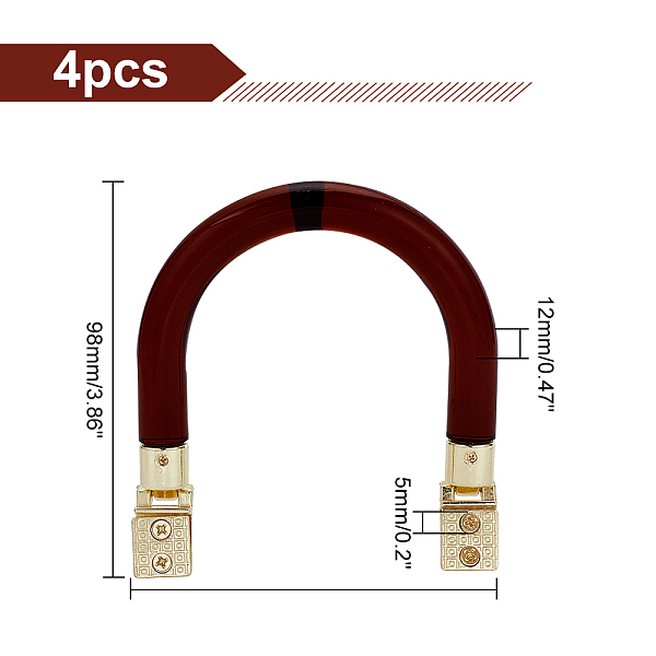 PandaHall WADORN 4pcs U-Shaped Handbag Handles, Arch Shape Bag Handles Replacement Resin Bag Handle Frame with Screws for DIY Handmade..., Brown
PandaHall WADORN 4pcs U-Shaped Handbag Handles, Arch Shape Bag Handles Replacement Resin Bag Handle Frame with Screws for DIY Handmade..., Brown