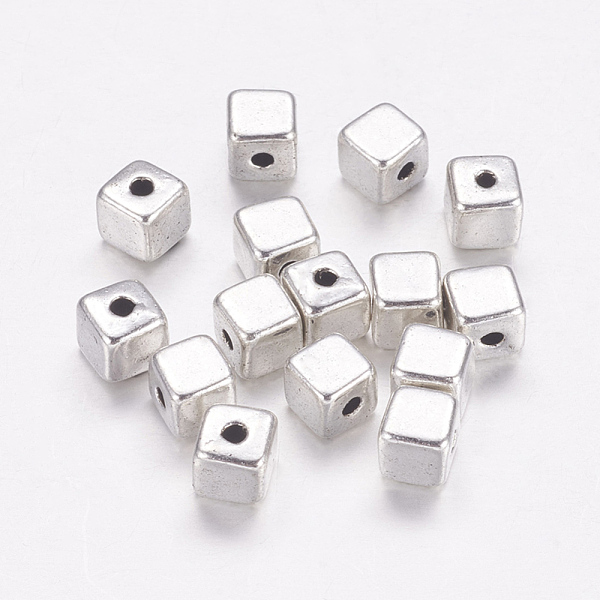 PandaHall Tibetan Style Alloy Beads, Cadmium Free & Nickel Free & Lead Free, Cube, Antique Silver, about 4mm long, 4mm wide, 4mm thick, hole...
PandaHall Tibetan Style Alloy Beads, Cadmium Free & Nickel Free & Lead Free, Cube, Antique Silver, about 4mm long, 4mm wide, 4mm thick, hole...