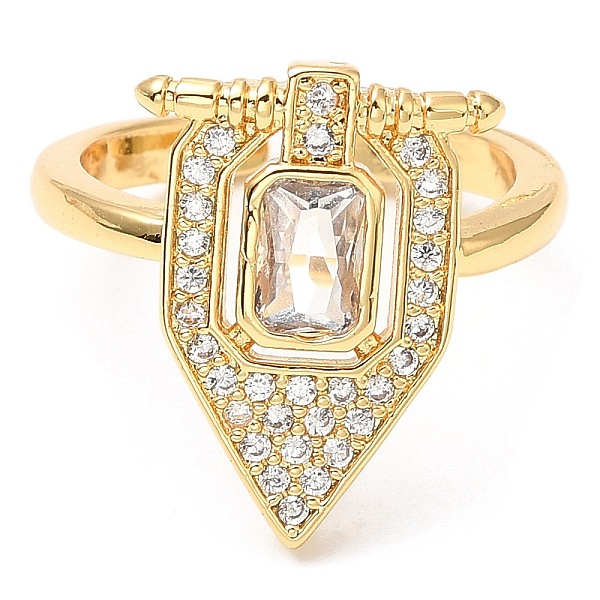 PandaHall Cubic Zirconia Wide Open Cuff Ring, Rack Plating Brass Ring for Women, Lead Free & Cadmium Free, Real 18K Gold Plated, Inner..., Clear
PandaHall Cubic Zirconia Wide Open Cuff Ring, Rack Plating Brass Ring for Women, Lead Free & Cadmium Free, Real 18K Gold Plated, Inner..., Clear
