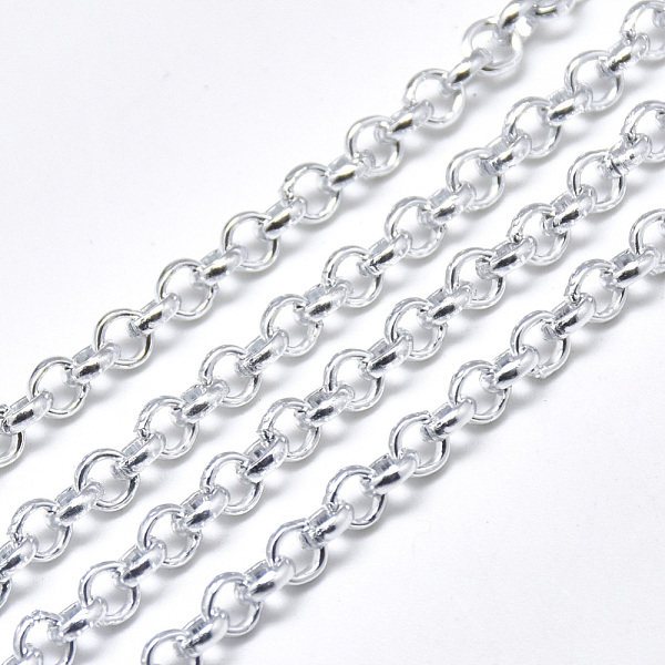 PandaHall Aluminium Rolo Chains, with Spool, Unwelded, Silver, 4x1mm, about 164.04 Feet(50m)/roll Aluminum Silver
PandaHall Aluminium Rolo Chains, with Spool, Unwelded, Silver, 4x1mm, about 164.04 Feet(50m)/roll Aluminum Silver