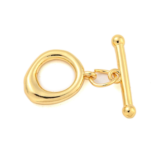 PandaHall Brass Toggle Clasps, Ring, Real 18K Gold Plated, Ring: 13.5x11x2.8mm, Hole: 1mm, Bar: 16.5x4x2.5mm, Hole: 1mm Brass Ring
PandaHall Brass Toggle Clasps, Ring, Real 18K Gold Plated, Ring: 13.5x11x2.8mm, Hole: 1mm, Bar: 16.5x4x2.5mm, Hole: 1mm Brass Ring