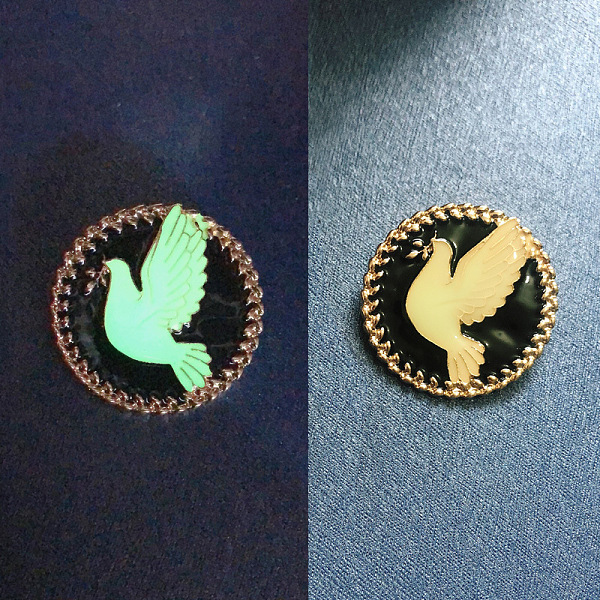 PandaHall Luminous Pigeon Enamel Pin, Glow In The Dark Alloy Badge for Backpack Clothes, Golden, Black, 35mm Alloy+Enamel Black
PandaHall Luminous Pigeon Enamel Pin, Glow In The Dark Alloy Badge for Backpack Clothes, Golden, Black, 35mm Alloy+Enamel Black