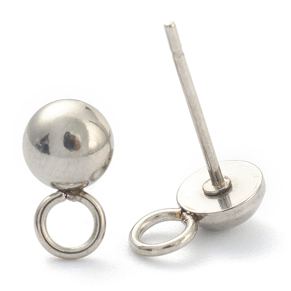 PandaHall 202 Stainless Steel Stud Earring Findings, with Loop, Half Round, Stainless Steel Color, 8.5x5mm, Hole: 2.5mm, Pin: 0.8mm 202...
PandaHall 202 Stainless Steel Stud Earring Findings, with Loop, Half Round, Stainless Steel Color, 8.5x5mm, Hole: 2.5mm, Pin: 0.8mm 202...