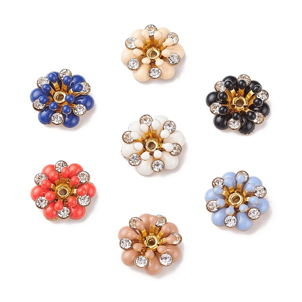 PandaHall Brass Bead Caps, with Enamel and Rhinestone, Flower, Golden, Mixed Color, 12x5mm, Hole: 0.8mm, Inner Diameter: 3mm Brass+Enamel..., Multicolor
PandaHall Brass Bead Caps, with Enamel and Rhinestone, Flower, Golden, Mixed Color, 12x5mm, Hole: 0.8mm, Inner Diameter: 3mm Brass+Enamel..., Multicolor