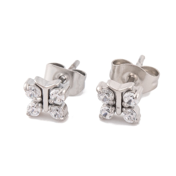 PandaHall Butterfly 304 Stainless Steel Micro Pave Cubic Zirconia Stud Earrings for Women, Stainless Steel Color, 5x6mm 304 Stainless Steel..., Clear
PandaHall Butterfly 304 Stainless Steel Micro Pave Cubic Zirconia Stud Earrings for Women, Stainless Steel Color, 5x6mm 304 Stainless Steel..., Clear