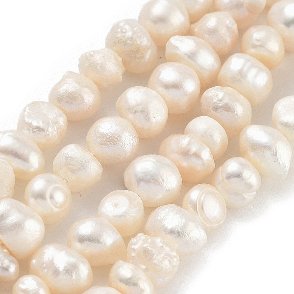 PandaHall Natural Cultured Freshwater Pearl Beads Strands, Potato, Antique White, 7~8mm, Hole: 0.6mm, about 26pcs/strand, 6.69 inch(17cm)...
PandaHall Natural Cultured Freshwater Pearl Beads Strands, Potato, Antique White, 7~8mm, Hole: 0.6mm, about 26pcs/strand, 6.69 inch(17cm)...