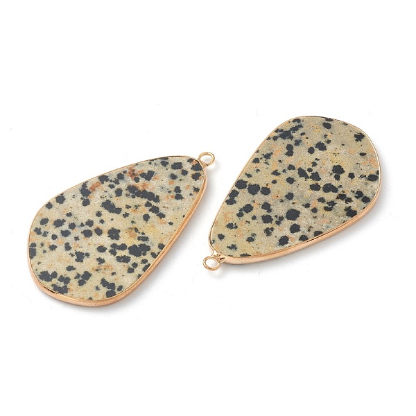 PandaHall Natural Dalmatian Jasper Pendants, with Golden Brass Edge, Teardrop, 45x26.5x2mm, Hole: 2mm Dalmatian Jasper Teardrop
PandaHall Natural Dalmatian Jasper Pendants, with Golden Brass Edge, Teardrop, 45x26.5x2mm, Hole: 2mm Dalmatian Jasper Teardrop