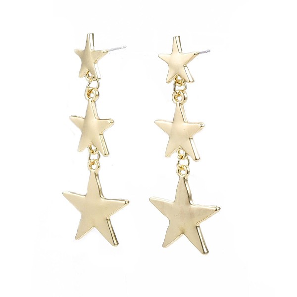 PandaHall Triple Star Long Dangle Stud Earrings, Alloy Long Drop Earrings for Women, Cadmium Free & Nickel Free & Lead Free, Light Gold...
PandaHall Triple Star Long Dangle Stud Earrings, Alloy Long Drop Earrings for Women, Cadmium Free & Nickel Free & Lead Free, Light Gold...