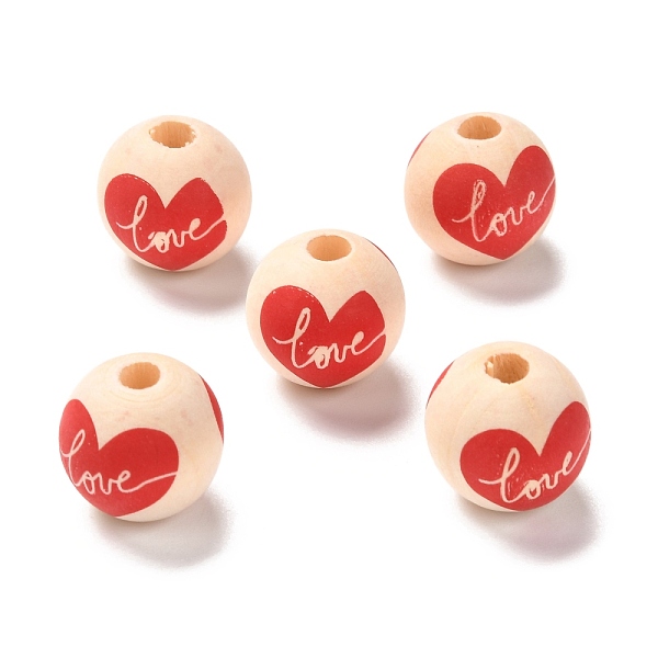 PandaHall Printed Wood European Beads, Large Hole Beads, Round with Heart and Word Love Pattern, Blanched Almond, 16x15mm, Hole: 4mm Wood...
PandaHall Printed Wood European Beads, Large Hole Beads, Round with Heart and Word Love Pattern, Blanched Almond, 16x15mm, Hole: 4mm Wood...