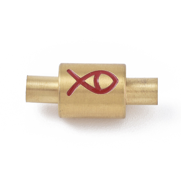 PandaHall Easter Theme Vacuum Stainless Steel Magnetic Clasps with Glue-in Ends, with Enamel, Column, Jesus Fish Pattern, Golden, Red...
PandaHall Easter Theme Vacuum Stainless Steel Magnetic Clasps with Glue-in Ends, with Enamel, Column, Jesus Fish Pattern, Golden, Red...