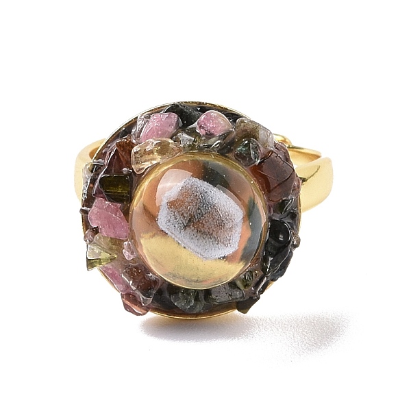 PandaHall Natural Tourmaline Flat Round Adjustable Ring with Clear Glass, Rack Plating Brass Jewelry for Women, Cadmium Free & Lead Free...
PandaHall Natural Tourmaline Flat Round Adjustable Ring with Clear Glass, Rack Plating Brass Jewelry for Women, Cadmium Free & Lead Free...