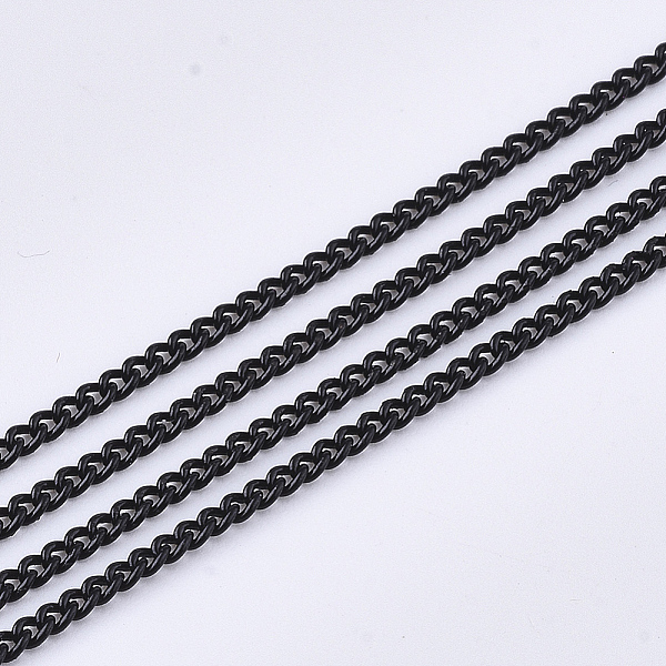 PandaHall Spray Painted Brass Curb Chains, with Spool, Soldered, Black, 1.7x1.2x0.3mm, about 100yard/roll Brass Black
PandaHall Spray Painted Brass Curb Chains, with Spool, Soldered, Black, 1.7x1.2x0.3mm, about 100yard/roll Brass Black