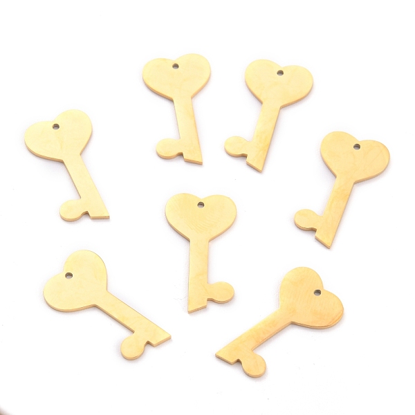 PandaHall 304 Stainless Steel Pendants, Manual Polishing, Laser Cut, Heart Key, Golden, 23.5x12.5x1mm, Hole: 1.2mm 304 Stainless Steel Key
PandaHall 304 Stainless Steel Pendants, Manual Polishing, Laser Cut, Heart Key, Golden, 23.5x12.5x1mm, Hole: 1.2mm 304 Stainless Steel Key