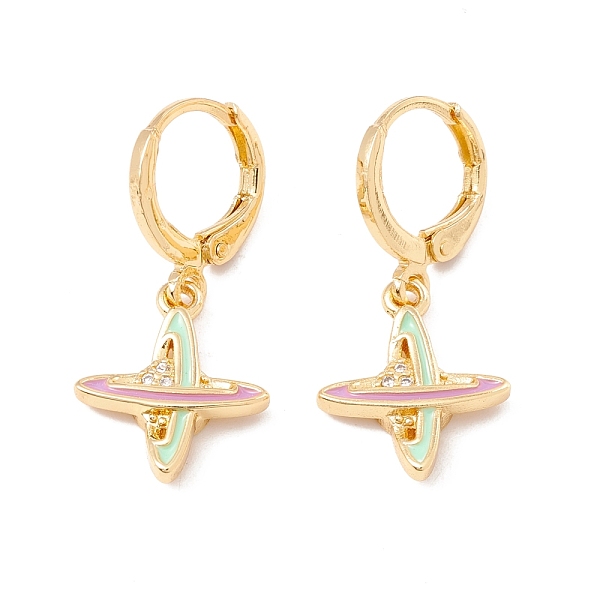 PandaHall Enamel Planet Dangle Leverback Earrings with Clear Cubic Zirconia, Real 18K Gold Plated Brass Drop Earrings, Lead Free & Cadmium...
PandaHall Enamel Planet Dangle Leverback Earrings with Clear Cubic Zirconia, Real 18K Gold Plated Brass Drop Earrings, Lead Free & Cadmium...