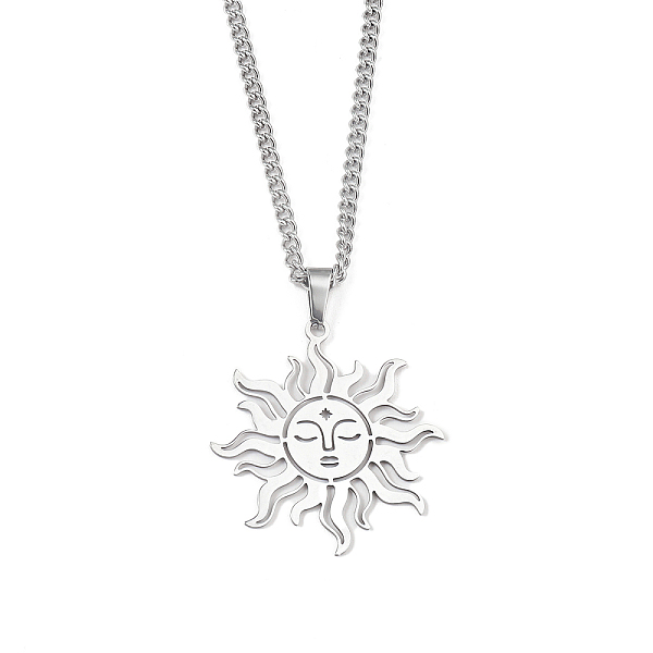 PandaHall 201 Stainless Steel Pendant Necklaces for Man, Sun, 23.66 inch(60.1cm), Sun: 35x33.5x1.3mm 201 Stainless Steel Sun
PandaHall 201 Stainless Steel Pendant Necklaces for Man, Sun, 23.66 inch(60.1cm), Sun: 35x33.5x1.3mm 201 Stainless Steel Sun
