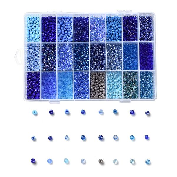 PandaHall 288G 24 Colors Glass Seed Beads, Round, Mixed Color, 6/0, 4~5x2.5~4.5mm, Hole: 1.2~1.5mm, 12g/color Glass Multicolor
PandaHall 288G 24 Colors Glass Seed Beads, Round, Mixed Color, 6/0, 4~5x2.5~4.5mm, Hole: 1.2~1.5mm, 12g/color Glass Multicolor