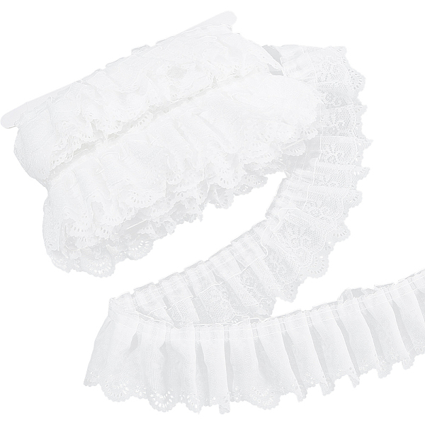 PandaHall Gorgecraft 3-Layer Pleated Chiffon Flower Lace Trim, Polyester Ribbon for Jewelry Making, Garment Accessories, White, 2-1/2 inch...
PandaHall Gorgecraft 3-Layer Pleated Chiffon Flower Lace Trim, Polyester Ribbon for Jewelry Making, Garment Accessories, White, 2-1/2 inch...