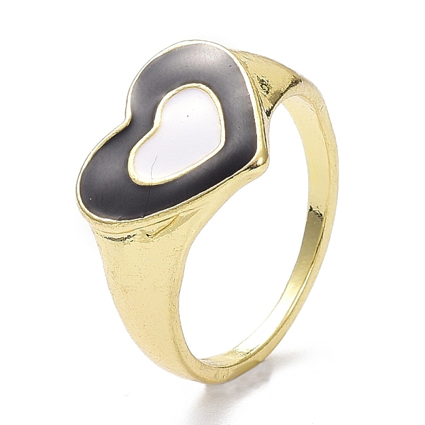 PandaHall Heart Alloy Enamel Finger Rings, Light Gold, Black, 2mm, US Size 8 1/2(18.5mm) Alloy Black
PandaHall Heart Alloy Enamel Finger Rings, Light Gold, Black, 2mm, US Size 8 1/2(18.5mm) Alloy Black