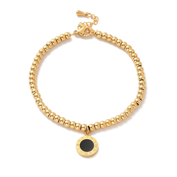 PandaHall Vacuum Plating 304 Stainless Steel Roman Numeral Flat Round Charm Bracelet with Enamel, 201 Stainless Steel Round Beads Bracelet..., Black
PandaHall Vacuum Plating 304 Stainless Steel Roman Numeral Flat Round Charm Bracelet with Enamel, 201 Stainless Steel Round Beads Bracelet..., Black