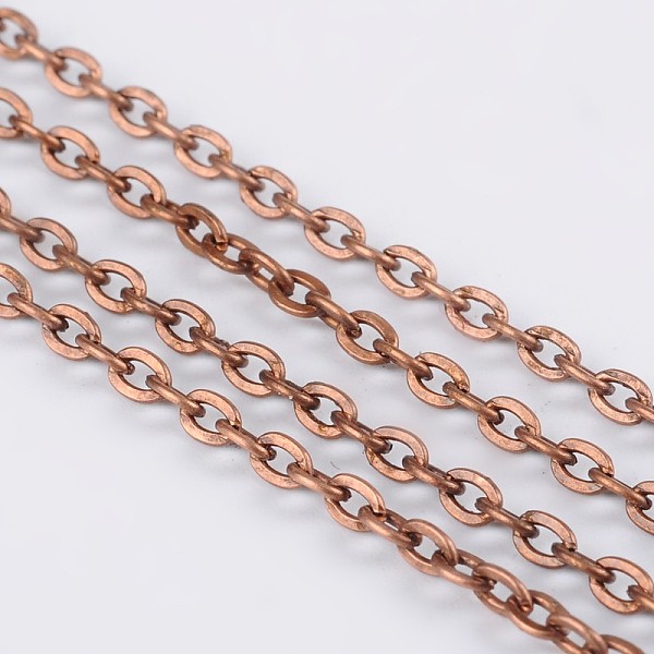 PandaHall Iron Cable Chains, Unwelded, Flat Oval, Popular for Jewelry Making, Important Decoration, Lead Free & Nickel Free, Red Copper...
PandaHall Iron Cable Chains, Unwelded, Flat Oval, Popular for Jewelry Making, Important Decoration, Lead Free & Nickel Free, Red Copper...