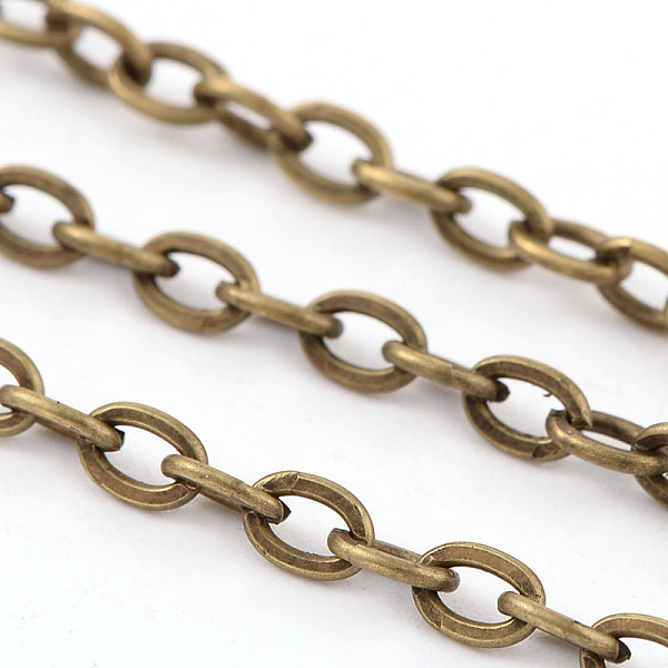 PandaHall Iron Cable Chains, Unwelded, with Spool, Flat Oval, Cadmium Free & Nickel Free & Lead Free, Antique Bronze Color, 5x3.3x0.9mm...
PandaHall Iron Cable Chains, Unwelded, with Spool, Flat Oval, Cadmium Free & Nickel Free & Lead Free, Antique Bronze Color, 5x3.3x0.9mm...