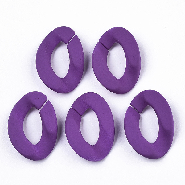 PandaHall Opaque Spray Painted Acrylic Linking Rings, Fluorescence, Quick Link Connectors, for Curb Chains Making, Unwelded, Twist, Purple...
PandaHall Opaque Spray Painted Acrylic Linking Rings, Fluorescence, Quick Link Connectors, for Curb Chains Making, Unwelded, Twist, Purple...