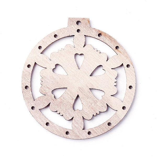 PandaHall Undyed Wood Big Pendants, Flat Round with Snowflake, BurlyWood, 68.5x64x2.5mm, Hole: 2.5mm Wood Flower Orange
PandaHall Undyed Wood Big Pendants, Flat Round with Snowflake, BurlyWood, 68.5x64x2.5mm, Hole: 2.5mm Wood Flower Orange