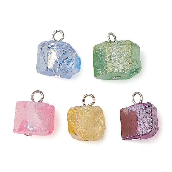 PandaHall Electroplated Natural Quartz Beads Pendants, Irregular Shaped Charms with Iron Loops, Mixed Color, Platinum, 15~16x12~16x9~14mm..., Multicolor
PandaHall Electroplated Natural Quartz Beads Pendants, Irregular Shaped Charms with Iron Loops, Mixed Color, Platinum, 15~16x12~16x9~14mm..., Multicolor
