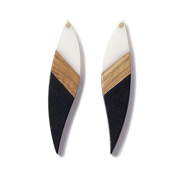 PandaHall Opaque Resin & Walnut Wood Big Pendants, Leaf Charms, Black, 53x11.5x3mm, Hole: 1.8mm Resin+Wood Leaf Black
PandaHall Opaque Resin & Walnut Wood Big Pendants, Leaf Charms, Black, 53x11.5x3mm, Hole: 1.8mm Resin+Wood Leaf Black