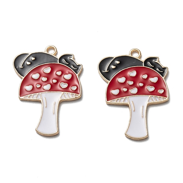 PandaHall Autumn Theme Alloy Enamel Pendants, Cadmium Free & Lead Free, Mushroom with Cat, Light Gold, Red, 31x23x1.5mm, Hole: 2mm...
PandaHall Autumn Theme Alloy Enamel Pendants, Cadmium Free & Lead Free, Mushroom with Cat, Light Gold, Red, 31x23x1.5mm, Hole: 2mm...