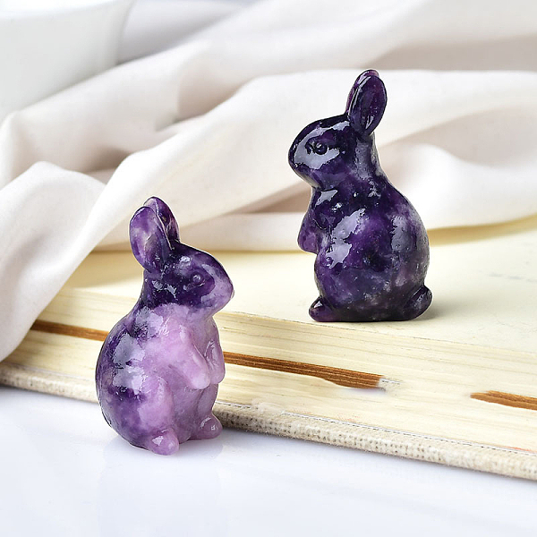 PandaHall Natural Lepidolite/Purple Home Display Decorations, 3D Rabbit, 22x40mm Lepidolite Rabbit
PandaHall Natural Lepidolite/Purple Home Display Decorations, 3D Rabbit, 22x40mm Lepidolite Rabbit