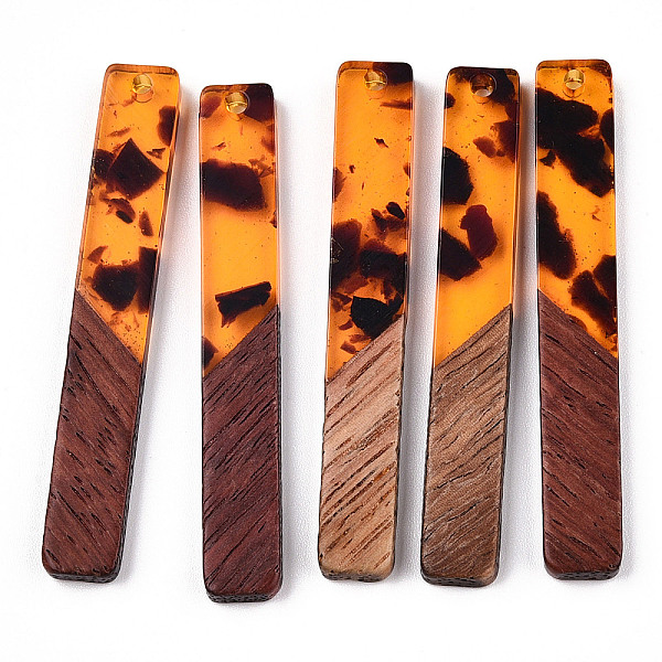 PandaHall Transparent Resin & Walnut Wood Big Pendants, Rectangle Charms, Coral, 51.5x7.5x3mm, Hole: 1.8mm Resin+Wood Rectangle Red
PandaHall Transparent Resin & Walnut Wood Big Pendants, Rectangle Charms, Coral, 51.5x7.5x3mm, Hole: 1.8mm Resin+Wood Rectangle Red