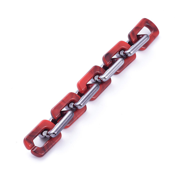 PandaHall Handmade Acrylic Cable Chains, with CCB Plastic Linking Rings, Red, Link: 20x30.5x5mm, 20x30x6mm, about 39.37 inch(1m)/strand...
PandaHall Handmade Acrylic Cable Chains, with CCB Plastic Linking Rings, Red, Link: 20x30.5x5mm, 20x30x6mm, about 39.37 inch(1m)/strand...