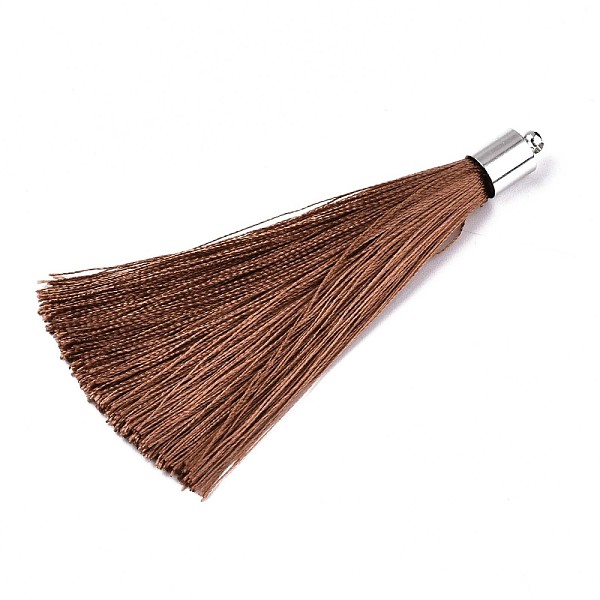 PandaHall Fiber Tassel Big Pendant Decorations, with Platinum Plated Brass Finding, Camel, 70~73x7~25mm, Hole: 1.8mm Fibre Brown
PandaHall Fiber Tassel Big Pendant Decorations, with Platinum Plated Brass Finding, Camel, 70~73x7~25mm, Hole: 1.8mm Fibre Brown