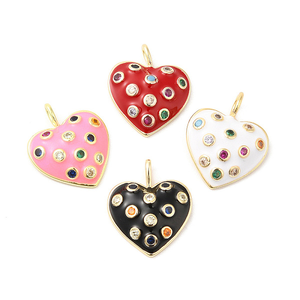 PandaHall Real 16K Gold Plated Brass Micro Pave Colorful Cubic Zirconia Pendants, with Enamel, Heart Charms, Mixed Color, 17x14x3.5mm, Hole..., Multicolor
PandaHall Real 16K Gold Plated Brass Micro Pave Colorful Cubic Zirconia Pendants, with Enamel, Heart Charms, Mixed Color, 17x14x3.5mm, Hole..., Multicolor
