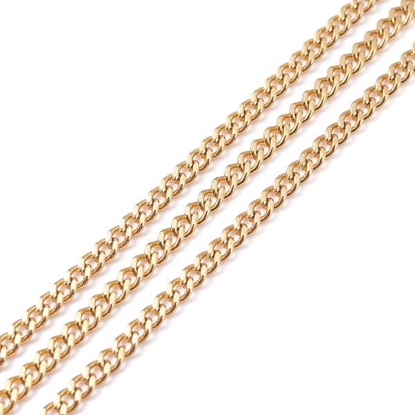 PandaHall 304 Stainless Steel Curb Chain, Faceted, with Spool, Unwelded, Golden, 2.9x2.2x0.5mm, about 32.8 Feet(10m)/roll 304 Stainless...
PandaHall 304 Stainless Steel Curb Chain, Faceted, with Spool, Unwelded, Golden, 2.9x2.2x0.5mm, about 32.8 Feet(10m)/roll 304 Stainless...