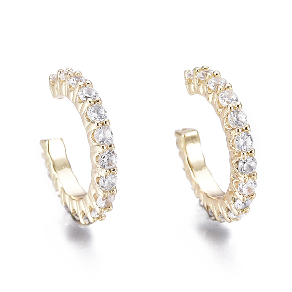 PandaHall Brass Micro Pave Clear Cubic Zirconia Cuff Earrings, Golden, 15x14x2mm, Inner Diameter: 10.2mm Cubic Zirconia Clear
PandaHall Brass Micro Pave Clear Cubic Zirconia Cuff Earrings, Golden, 15x14x2mm, Inner Diameter: 10.2mm Cubic Zirconia Clear
