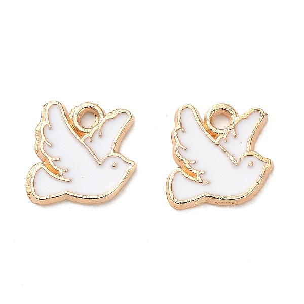 PandaHall Alloy Enamel Charms, Light Gold, Pigeon Charm, White, 10.5x10x1.2mm, Hole: 1.4mm Alloy+Enamel Pigeon White
PandaHall Alloy Enamel Charms, Light Gold, Pigeon Charm, White, 10.5x10x1.2mm, Hole: 1.4mm Alloy+Enamel Pigeon White