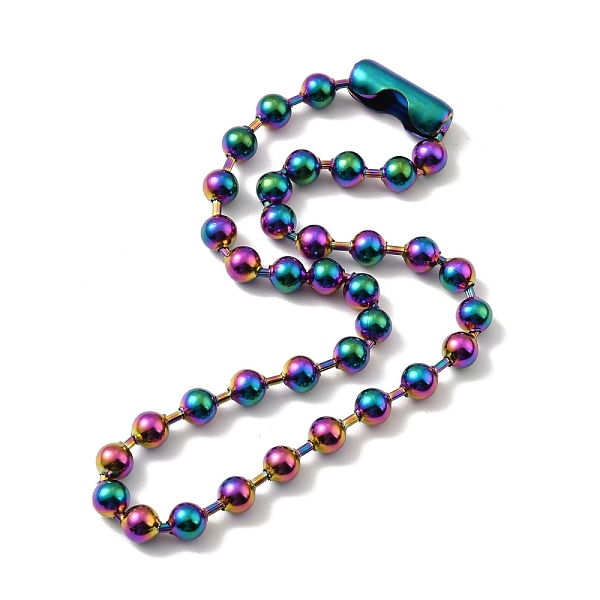 PandaHall Ion Plating(IP) 304 Stainless Steel Ball Chain Necklace with Connecter Clasp for Women, Rainbow Color, 18.19 inch(46.2cm) 304...
PandaHall Ion Plating(IP) 304 Stainless Steel Ball Chain Necklace with Connecter Clasp for Women, Rainbow Color, 18.19 inch(46.2cm) 304...
