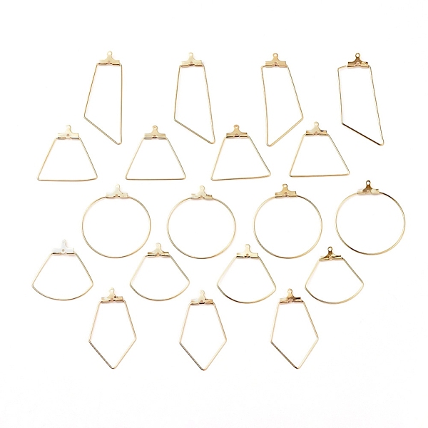 PandaHall 304 Stainless Steel Wire Pendants, Hoop Earring Findings, Rhombus & Trapezoid & Sector & Ring & Trapezoid, Golden, 21 Gauge...
PandaHall 304 Stainless Steel Wire Pendants, Hoop Earring Findings, Rhombus & Trapezoid & Sector & Ring & Trapezoid, Golden, 21 Gauge...