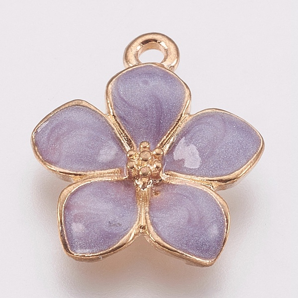 PandaHall Zinc Alloy Enamel Pendants, Flower, Golden, Lilac, 16.5x14.5x2.5~3mm, Hole: 1.5mm Alloy+Enamel Flower Purple
PandaHall Zinc Alloy Enamel Pendants, Flower, Golden, Lilac, 16.5x14.5x2.5~3mm, Hole: 1.5mm Alloy+Enamel Flower Purple