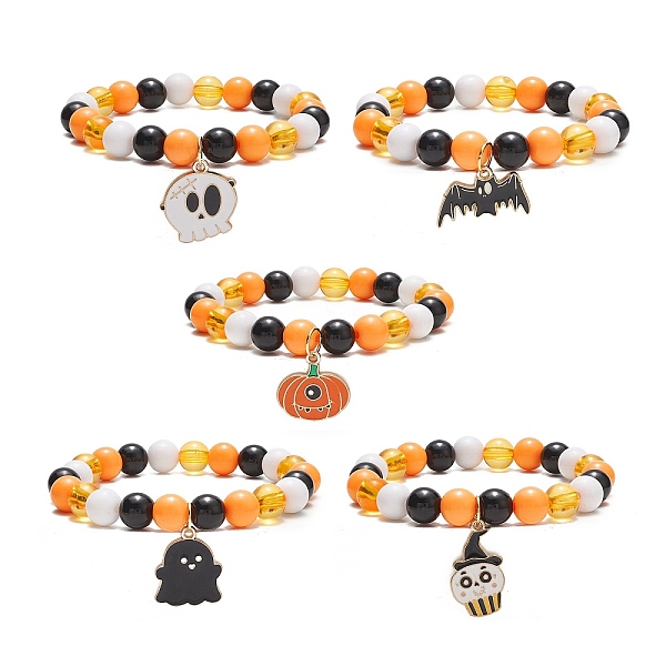 PandaHall Acrylic Round Beaded Stretch Bracelet, Alloy Enamel Charms Halloween Bracelet for Women, Mixed Patterns, Inner Diameter..., Multicolor
PandaHall Acrylic Round Beaded Stretch Bracelet, Alloy Enamel Charms Halloween Bracelet for Women, Mixed Patterns, Inner Diameter..., Multicolor