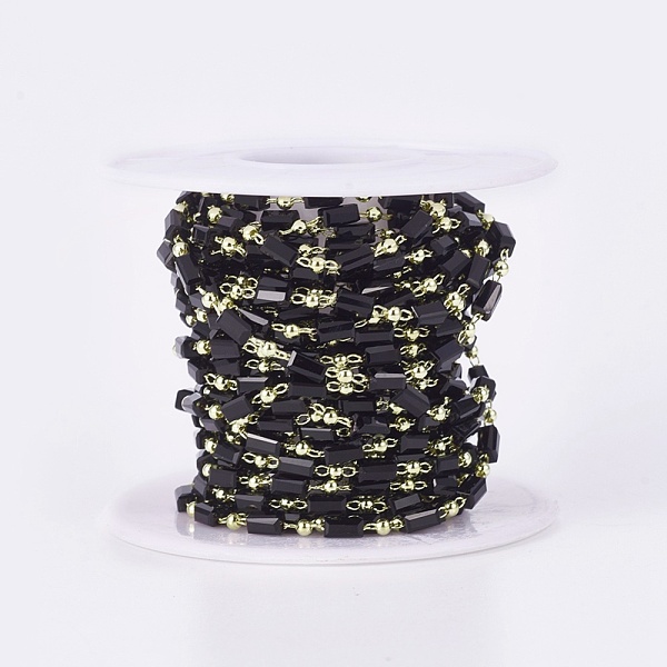 PandaHall Handmade Glass Beaded Chains, Soldered, with Brass Findings, with Spool, Long-Lasting Plated, Real 18K Gold Plated, Cuboid, Black...
PandaHall Handmade Glass Beaded Chains, Soldered, with Brass Findings, with Spool, Long-Lasting Plated, Real 18K Gold Plated, Cuboid, Black...