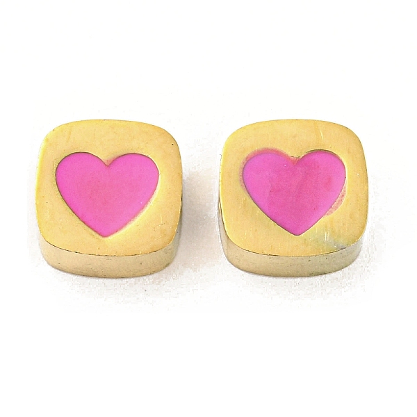 PandaHall Ion Plating(IP) Rack Plating 316L Surgical Stainless Steel Beads, with Enamel, Real 18K Gold Plated, Square with Heart, Hot Pink...
PandaHall Ion Plating(IP) Rack Plating 316L Surgical Stainless Steel Beads, with Enamel, Real 18K Gold Plated, Square with Heart, Hot Pink...