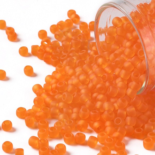 PandaHall TOHO Round Seed Beads, Japanese Seed Beads, (10BF) Transparent Frost Hyacinth, 8/0, 3mm, Hole: 1mm, about 1110pcs/50g Glass Orange
PandaHall TOHO Round Seed Beads, Japanese Seed Beads, (10BF) Transparent Frost Hyacinth, 8/0, 3mm, Hole: 1mm, about 1110pcs/50g Glass Orange