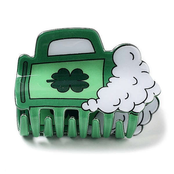 PandaHall Saint Patrick's Day PVC Plastic Claw Hair Clips, for Women, with Alloy Finding, Clover, Green, 50x79x50mm PVC Green
PandaHall Saint Patrick's Day PVC Plastic Claw Hair Clips, for Women, with Alloy Finding, Clover, Green, 50x79x50mm PVC Green